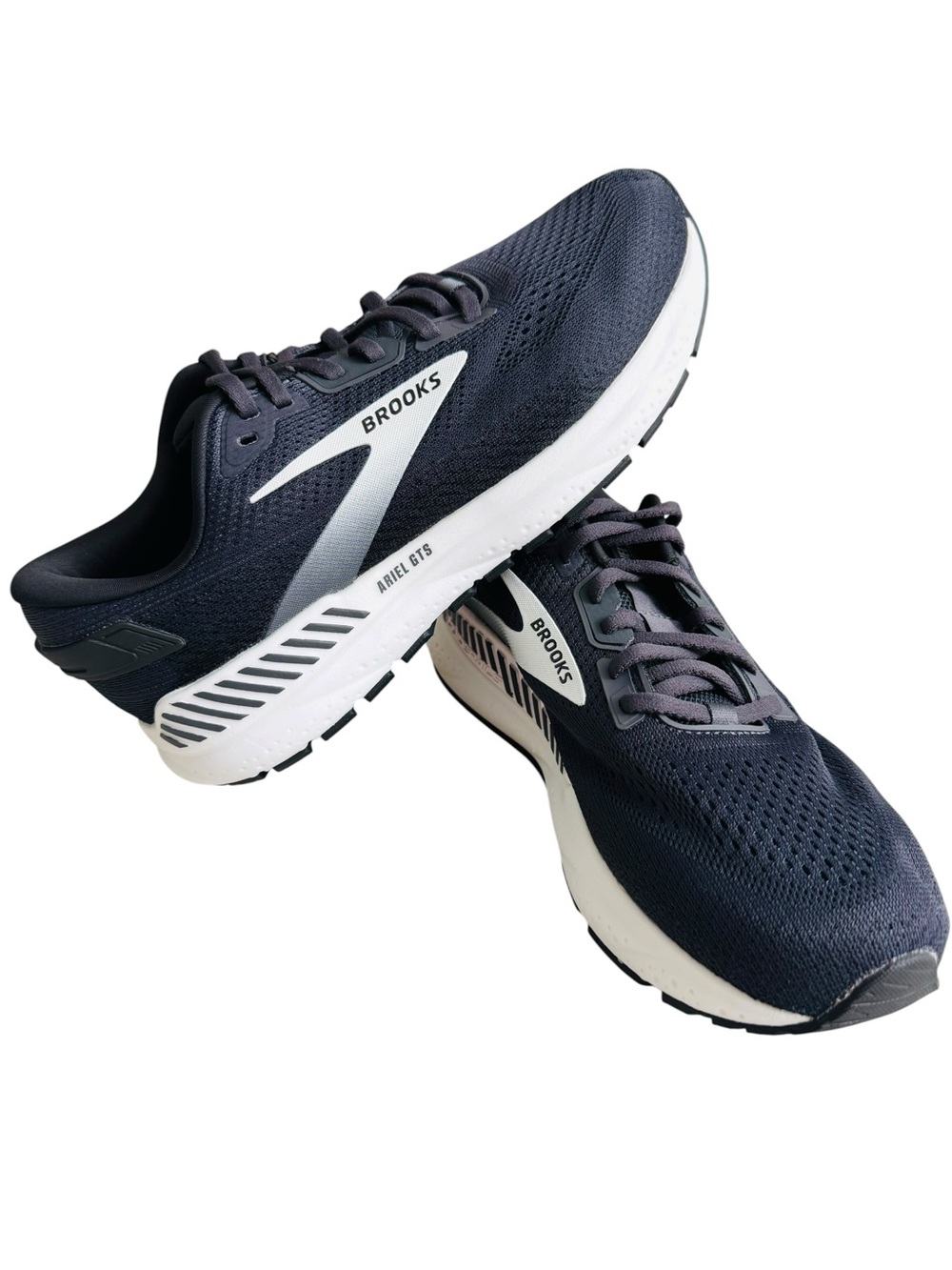 Brooks Ariel GTS Women’s Running Shoes Size 9.5 D Wide Black White Stability